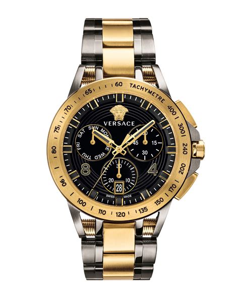 gold versace watches for men|versace watch with chronograph q5c.